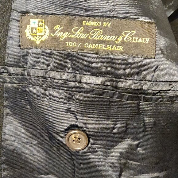 Ralph Ralph Lauren Loro Piana 100% Camel Hair Black Sport Coat Blazer SI… - Picture 2 of 11
